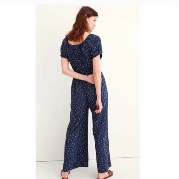 MADEWELL Sophia Jumpsuit in Navy Blue Bandana Flower, Size Small - Picture 14 of 14
